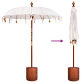 Balinese Parasol with Base Round 190 x 190 x 295 cm 3433016