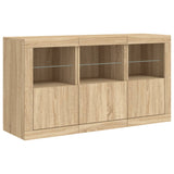 Sideboard with LED Lights Sonoma Oak 123x37x67 cm 3209060