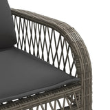 4 Piece Garden Sofa Set with Cushions Grey Poly Rattan 368729