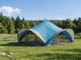 Tipi Tent with Roof Blue 6-Person Polyester and Steel 42028624