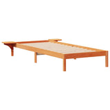 Bed Frame with Side Tables Wax Brown 80 x 210 cm 873219