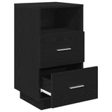 ZNTS Bedside Cabinet with 2 Drawers Black 36x36x68 cm 858580