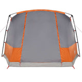 Camping Tent Tunnel 4-Person Grey and Orange Waterproof 94630