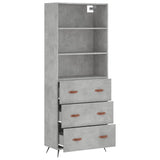 Highboard Concrete Grey 69.5x34x180 cm Engineered Wood 3189353