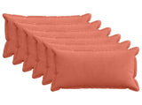 Cushion Cover 6 pcs HOUTEN Red Orange 50 x 70 cm Corduroy 919506