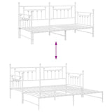 Daybed Frame White 107 x 203 cm Steel 42002683