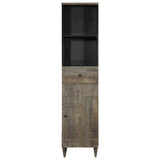 ZNTS Bathroom Cabinet 38x33x160 cm Solid Wood Mango 4017814