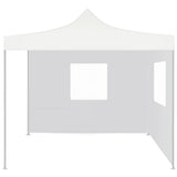 48862 Professional Folding Party Tent with 2 Sidewalls 3x3 m Steel White