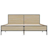 Bed Frame without Mattress Sonoma Oak 140x190 cm 3280033