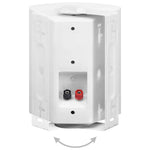 ZNTS Wall-mounted Stereo Speakers 2 pcs White Indoor Outdoor 80 W 70161