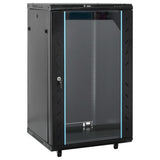 Network Cabinet with Storage Black 600 x 600 x 1000 mm Steel 30266