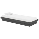 Bed Frame without Mattress Grey Solid Wood Small Single 819934
