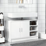 Sink Cabinet White 90x29x55 cm Engineered Wood 848122