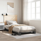 Bed Frame without Mattress Grey 100x200 cm Solid Wood Pine 3281563