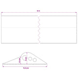 Garage Floor Seal Black 112 x 20 mm 8 m EPDM Rubber 42038229