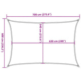 Sunshade Sail 160 g/m Rectangular Yellow 6x7 m HDPE 311579