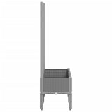 Garden Planter with Trellis Light Grey 80x40x142 cm PP 367922