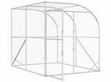 Chicken Coop Silver 200 x 100 x 215 cm Galvanised Steel 42042534