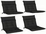 Patio Chair Cushions Set of 4, Waterproof Non-Slip Lounge Chair Cushions, 112x53cm, Black T3398P551612