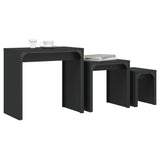 Nesting Coffee Tables 3 pcs Black Engineered Wood 837822