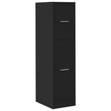 Apothecary Cabinet Black 30x41x118 cm Engineered Wood 855161