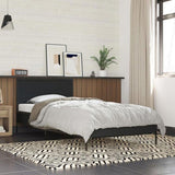 Bed Frame without Mattress Black 75x190 cm Small Single 845557