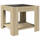 Coffee Table with LED Sonoma Oak 53x53x45 cm Engineered Wood 847541