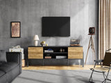 175*39.5*53cm TV cabinet, TV board, TV console with 2 cabinets and open storage space, TV table, TV N605P417177N
