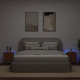 TV Wall Cabinets with LED Lights 2 pcs Brown Oak 40.5x35x40 cm 837259