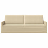 3 Seater Sofa Cream 220 x 81 x 82 cm Fabric 42041146