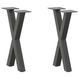 Coffee Table Legs X-Shaped 2 pcs Anthracite 38x cm Steel 4012894