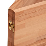 Basin Shelf Wall Mounted Steel and Solid Wood Beech 3302457