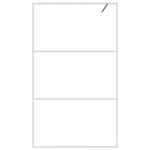 Walk-in Shower Wall White 115x195 cm Clear ESG Glass 152123