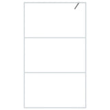 Walk-in Shower Wall White 115x195 cm Clear ESG Glass 152123