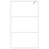 Walk-in Shower Wall White 115x195 cm Clear ESG Glass 152123