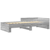 Bed Frame without Mattress Grey Sonoma 100x200 cm Engineered Wood 849577