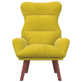 Relaxing Chair Yellow 69 x 74 x 93 cm Velvet 42001841