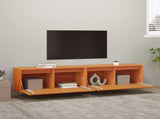 Wall Cabinet 2 pcs Wax Brown 80 x 30 x 35 cm Solid Pine Wood 869856