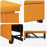 Sofa Bed Dark Yellow 194 x 50 x 82 cm Plywood 42008590