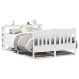 Bed Frame without Mattress White 140x200 cm Solid Wood Pine 3306265