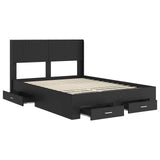 Bed Frame with Storage and Headboard Black 135 x 190 cm 3414476