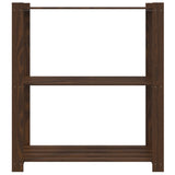 3-Tier Storage Rack Brown 80x38x90 cm Solid Wood Pine 373397