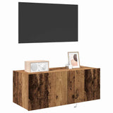 TV Wall Cabinet Old Wood 80 x 35 x 31 cm Engineered Wood 863104