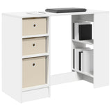 Desk with Drawer White 100 x 40 x 75 cm Engineered Wood 8000452