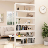 Book Cabinet/Room Divider White 100x30x200 cm Solid Pinewood 808229