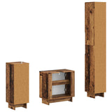 3 Piece Bathroom Cabinet Set EDE Engineered Wood 3417826