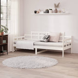Day Bed without Mattress White Solid Wood Pine 90x200 cm 820328