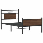 Bed Frame without Mattress Brown Oak 90x200 cm Engineered Wood 4107027
