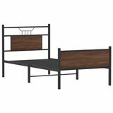 Bed Frame without Mattress Brown Oak 90x200 cm Engineered Wood 4107027