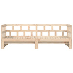 ZNTS Daybed with Trundle without Mattress 90x190 cm Single Solid Wood 836210